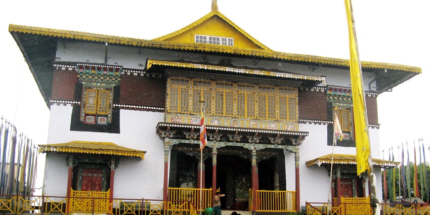 A view of the Pemayangtse Monastery that offers serene views and spiritual significance.