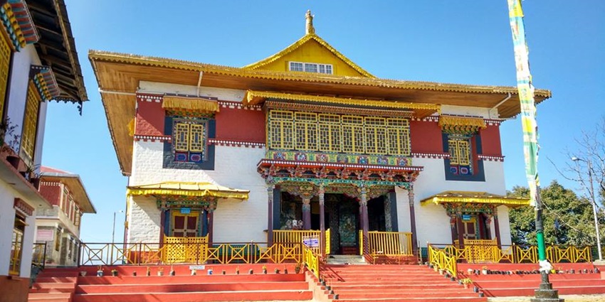 Seeking blessing at Pemayangtse Monastery is one of the things to do in Pelling.