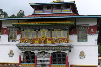 Phodong Monastery showcasing traditional Tibetan architecture and serene mountain views.