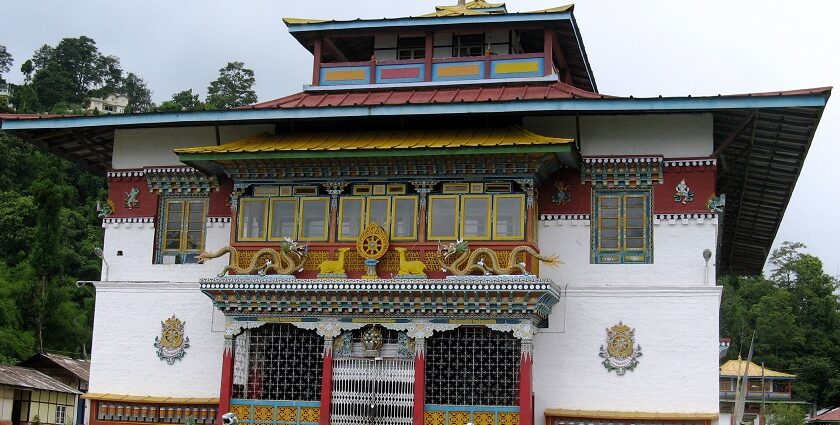 Phodong Monastery showcasing traditional Tibetan architecture and serene mountain views.