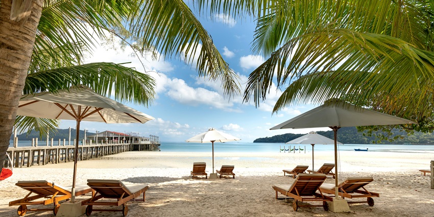 Image of a beach with scenic views in Phuket, Thailand - one of the best places to go in Thailand