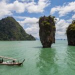 The gorgeous view of clear waters and pristine beaches in Isla Tapu, in Phuket, Thailand.