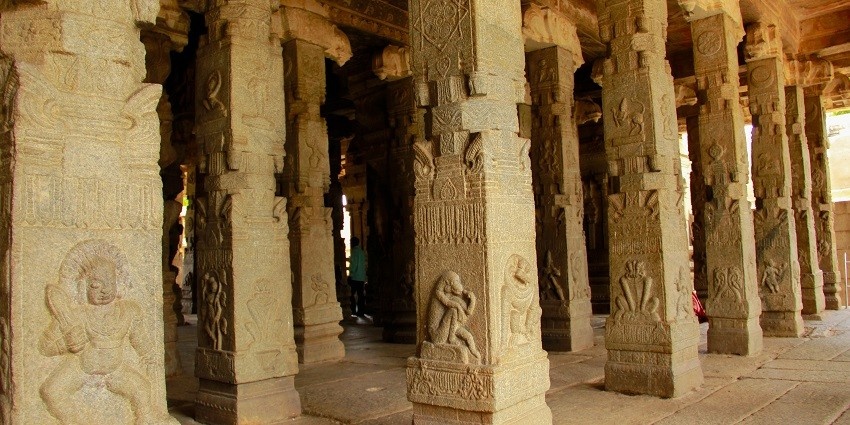 This temple has a ancient mystery of the pillar that stands against gravity, adding to its allure
