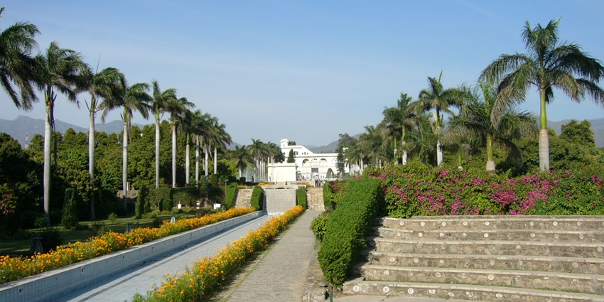 A mesmerising view of lush greenery and fountains at the Pinjore Gardens in Chandigarh
