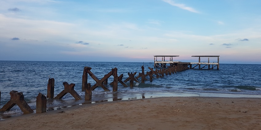 Pranburi Beach with soft white sand, clear waters, and tranquil - beaches in Bangkok.