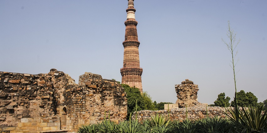 Qutub Minar, a UNESCO site in Delhi city, is the tallest intricate minaret in the world.