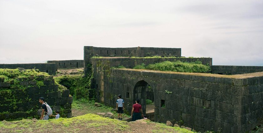 Explore the stunning architecture of Raghupur Fort on your trip to Himachal Pradesh.