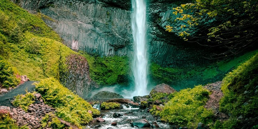 Rainbow Falls is one of the colourful eye candies of Meghalaya with diverse flora and fauna