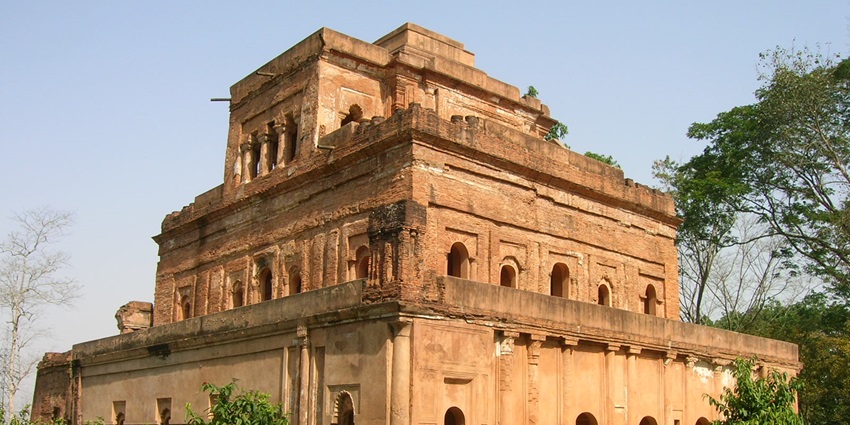 Historic Ahom Raja's Palace in Garhgaon, Sivasagar, linked to Assam's rich heritage.