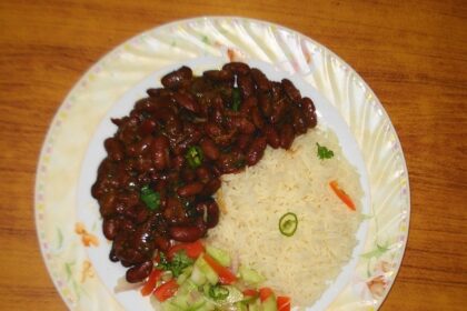 The image of Rajma Chawal which is the most loved dish in Jammu and Kashmir, India.