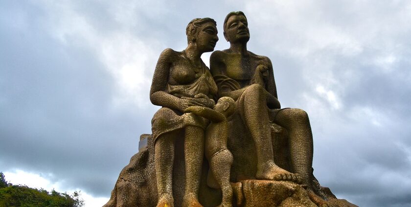 Statues of hill of Ramakkalmedu - one of the most historic places to visit in Idukki