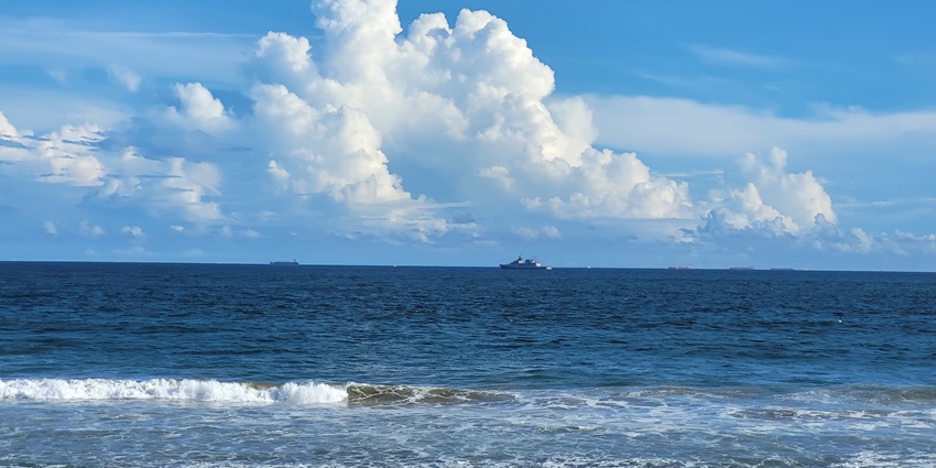 Ramakrishna Beach is known for its golden sands, serene environment, and beautiful sunsets.