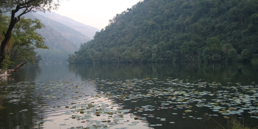 Snapshot of the Renuka lake close to the historic renuka temple and hot spring