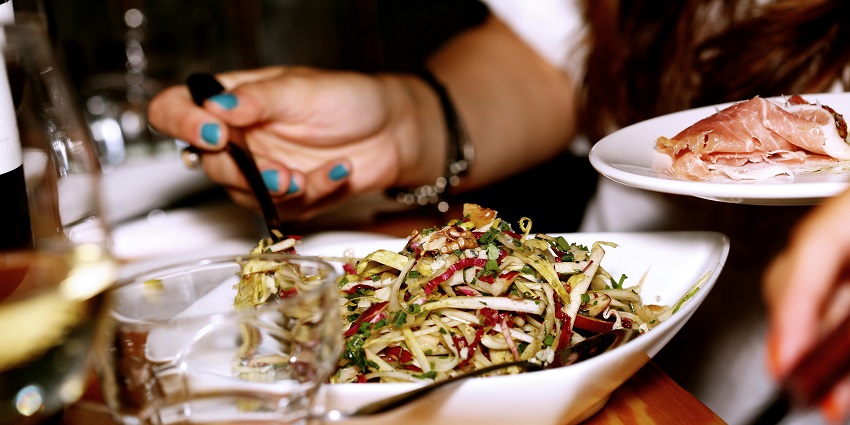 Beautiful image of the mouthwatering meal in a restaurant near the Jakrem hot spring