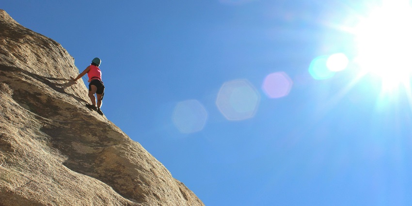 Rock climbing is one of the best activities to enjoy at Eco Adventure Park in Delhi.