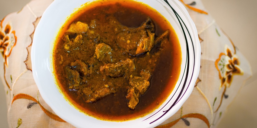 Snap of the flavoursome Mutton Rogan josh the idyllic Kashmiri dish–Best food in Kashmir