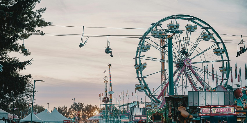 The scenic snapshot of the beautiful rose valley amusement park, Agartala, Tripura