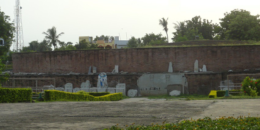 Snapshot of the historic ruins of amravati stupa in the land of Andhra Pradesh