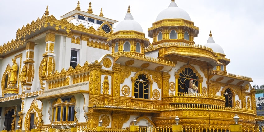A beautiful golden temple which is one of the most spiritual places to visit in Namchi