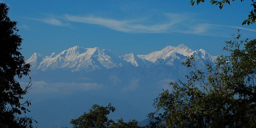 A view of the Himalayan range from Sikkim