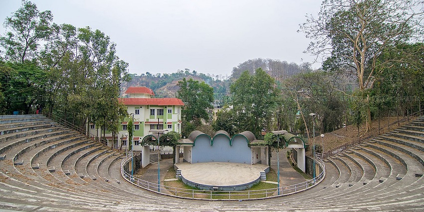 Image of Srimanta Sankardev Kalakshetra with its grand architecture, cultural exhibits.