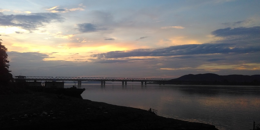 Majestic view of the Saraighat Bridge in the setting sun, one of the must-visit places