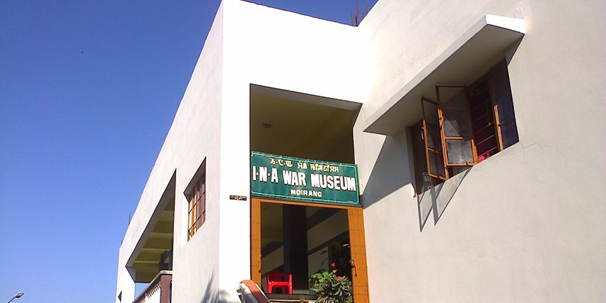 A historic photograph of the Indian National Army (INA) War Memorial in Manipur -