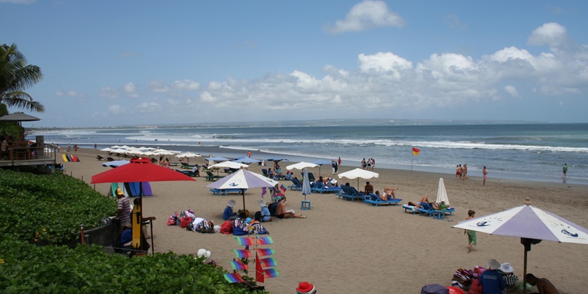 Seminyak Beach has an elegant ambience and an easygoing vibe in Bali, Indonesia