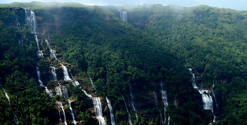 Seven sister falls is one of the most unique waterfalls in Sikkim for tourists to witness breathtaking views