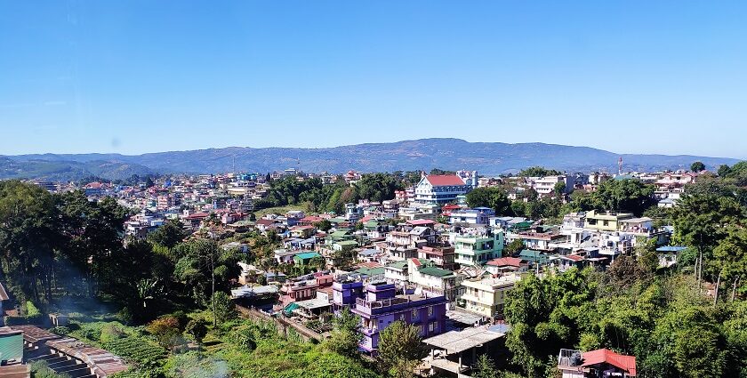 View of Shillong city from the hills - one of the best places to visit in Shillong