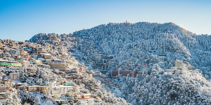 The snow-lapped landscapes make Shimla one of the best places to visit in Himachal in August