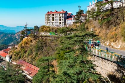 Beautiful landscape of Shimla, featuring green hills - Hill Stations Near Shimla.