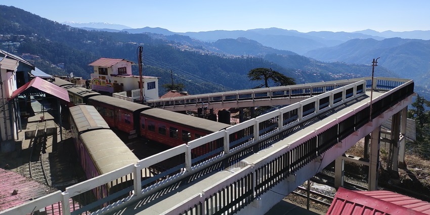 The vintage Shoghi Railway Station offering a glimpse of the colonial architecture