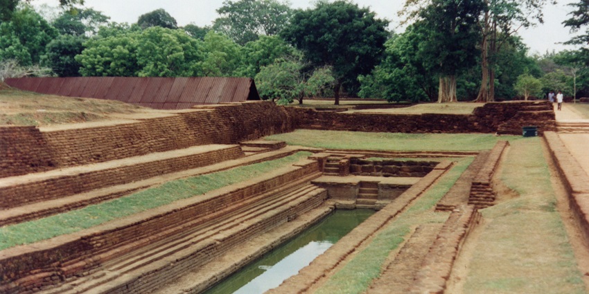 Sigiriya gardens, one of the best places to visit in Sri Lanka with family for history.