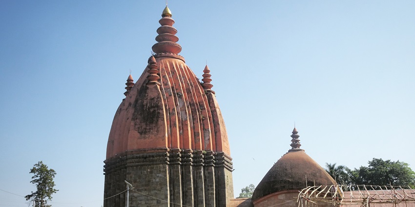 Siva Dol temple with its towering spire, intricate carvings - Assam temples.