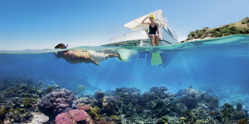 Snorkeling, one of the exciting water sports in Maldives, attracts many tourists to this destination.