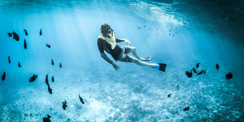 Snorkeling in crystal-clear waters, an exciting activity to try. Things to do in Bentota.