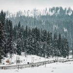 Snow covered meadows in Gulmarg in winters - find best camping in Gulmarg