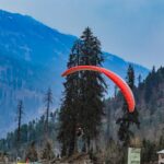 A panoramic view of Solang Valley in April with its lush green meadows and scenic lakes