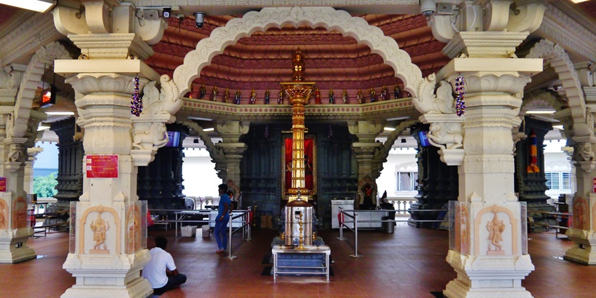 A frontal view of a Kaliamman Temple in Singapore