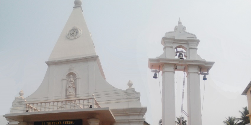 Seek solace and serenity at St. Teresa's Shrine, Mahe, a place to visit in Kerala, India.
