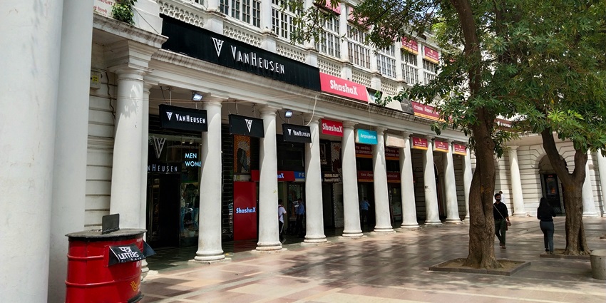 Streets of Connaught Place become vibrant as the sun sets due to several performances.