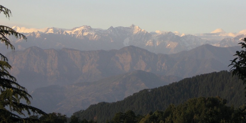 Picturesque views of Himalayan mountains from Dalhousie