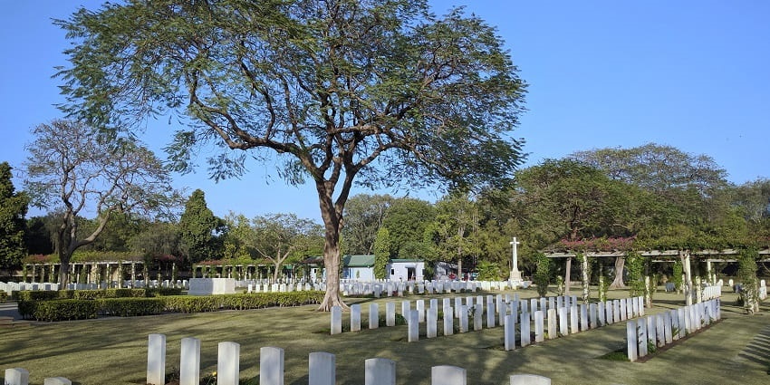 An image of a Sundarbari cemetery which is one of the haunted places in Guwahati, Assam.
