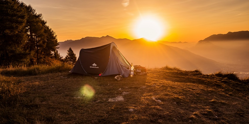 Sunset view from camp area - Snowber Resorts is one of the best places for camping in Sonmarg