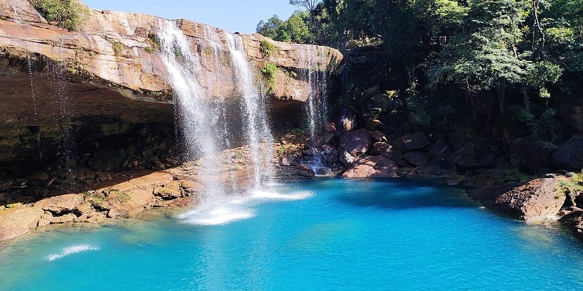 Sweet falls offer breathtaking views of the water tumbling down a cliff with unmatchable beauty