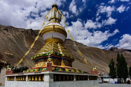 View of the Tabo Monastery located in the famous Spiti Valley in Himachal Pradesh.