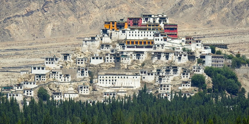 The famous Tangyud Monastery atop a hill, one of the serene places to visit in Spiti.