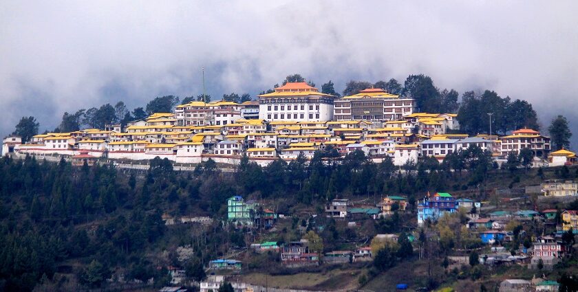 Scenic snapshot of the beautiful Tawang Monastery–best places to visit in Tawang