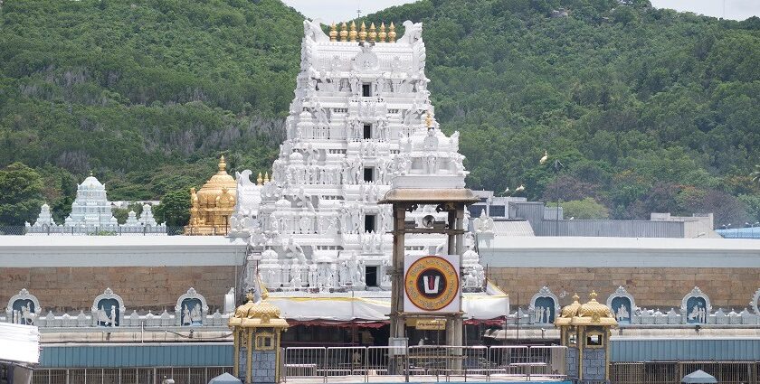 An astonishing view of the pristine white towering tourist attraction in Andhra Pradesh.